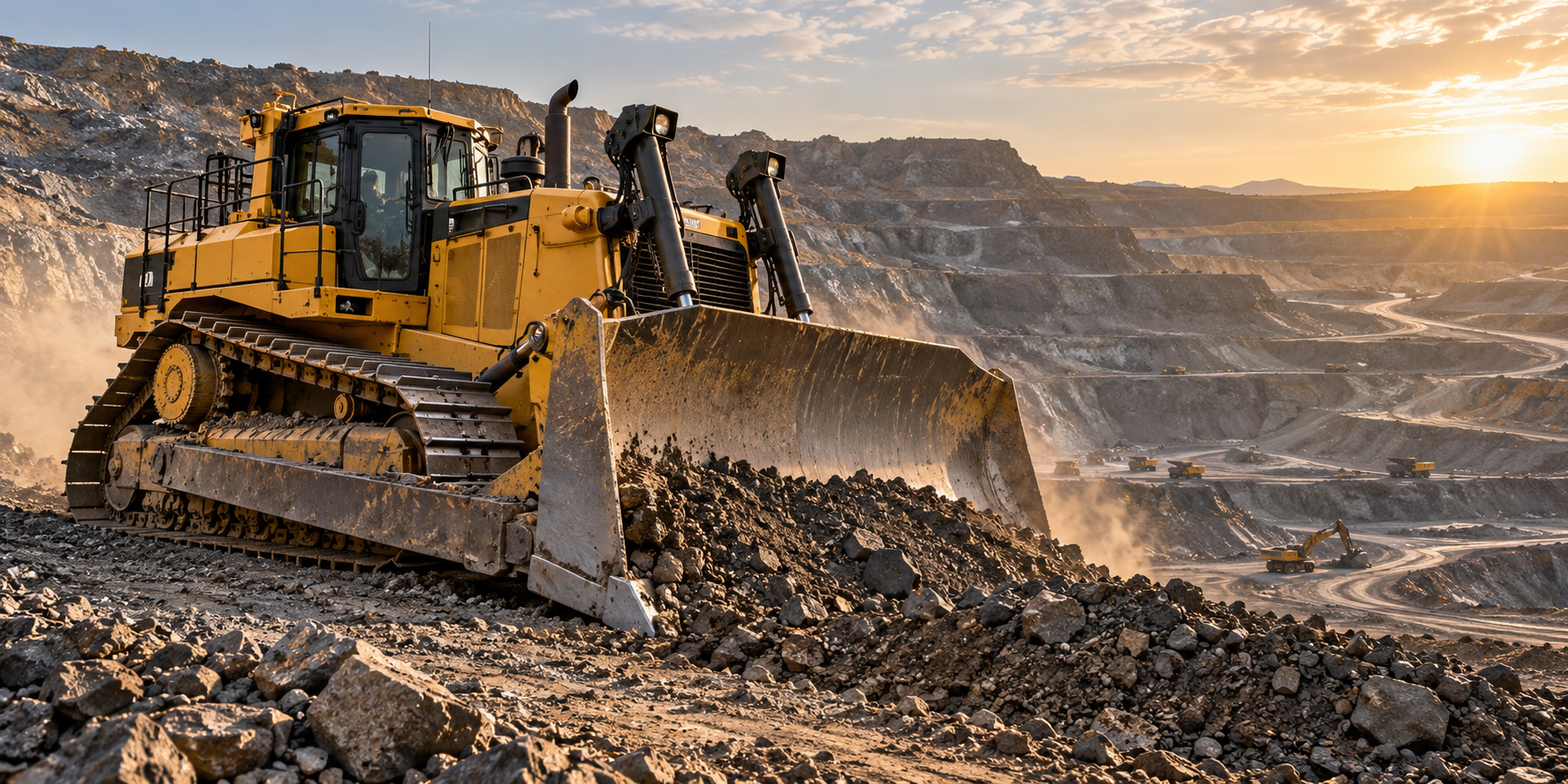 Mining Dozers at a mine